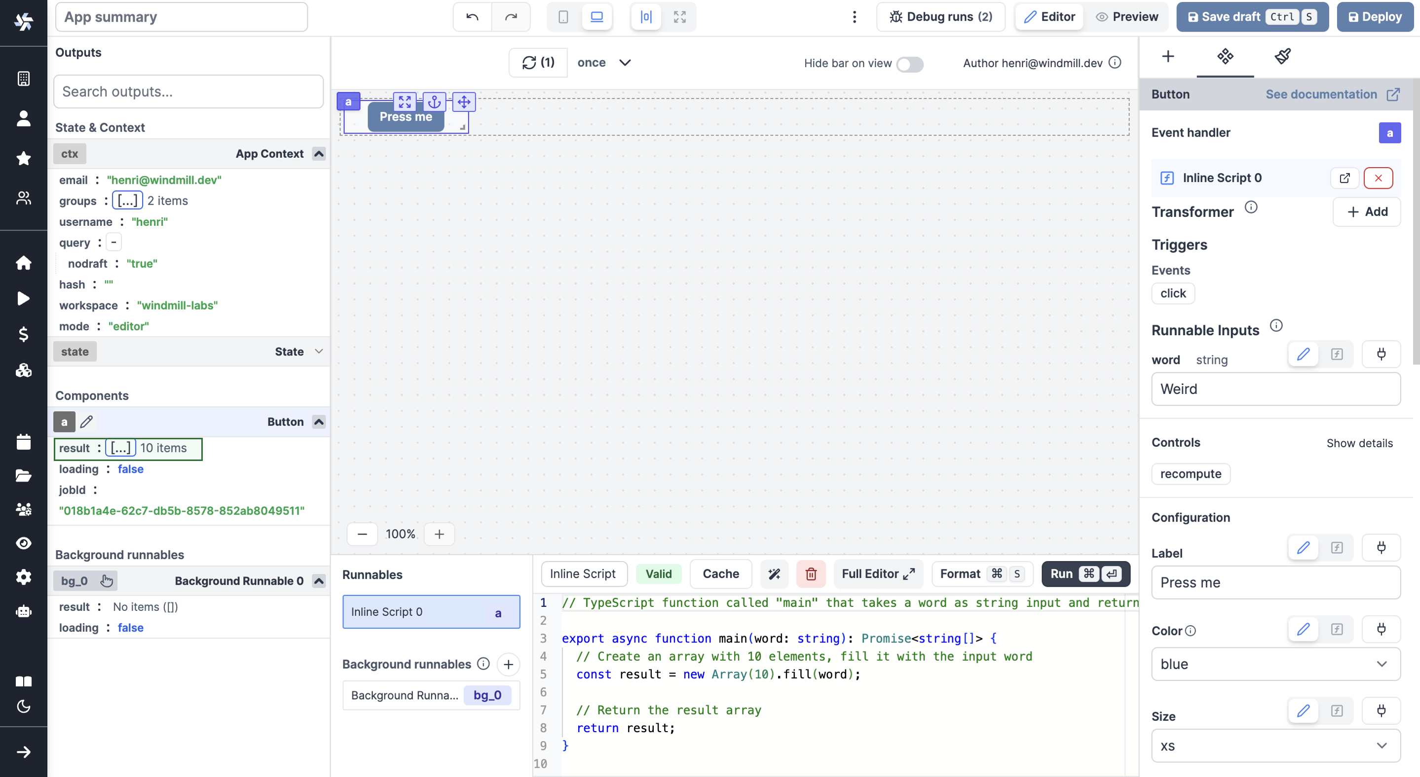 App outputs collapsed App outputs collapsed