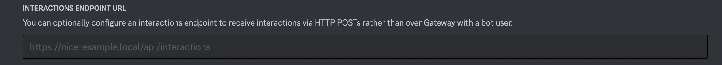 Building the URL for the Discord Interaction endpoint Building the URL for the Discord Interaction endpoint