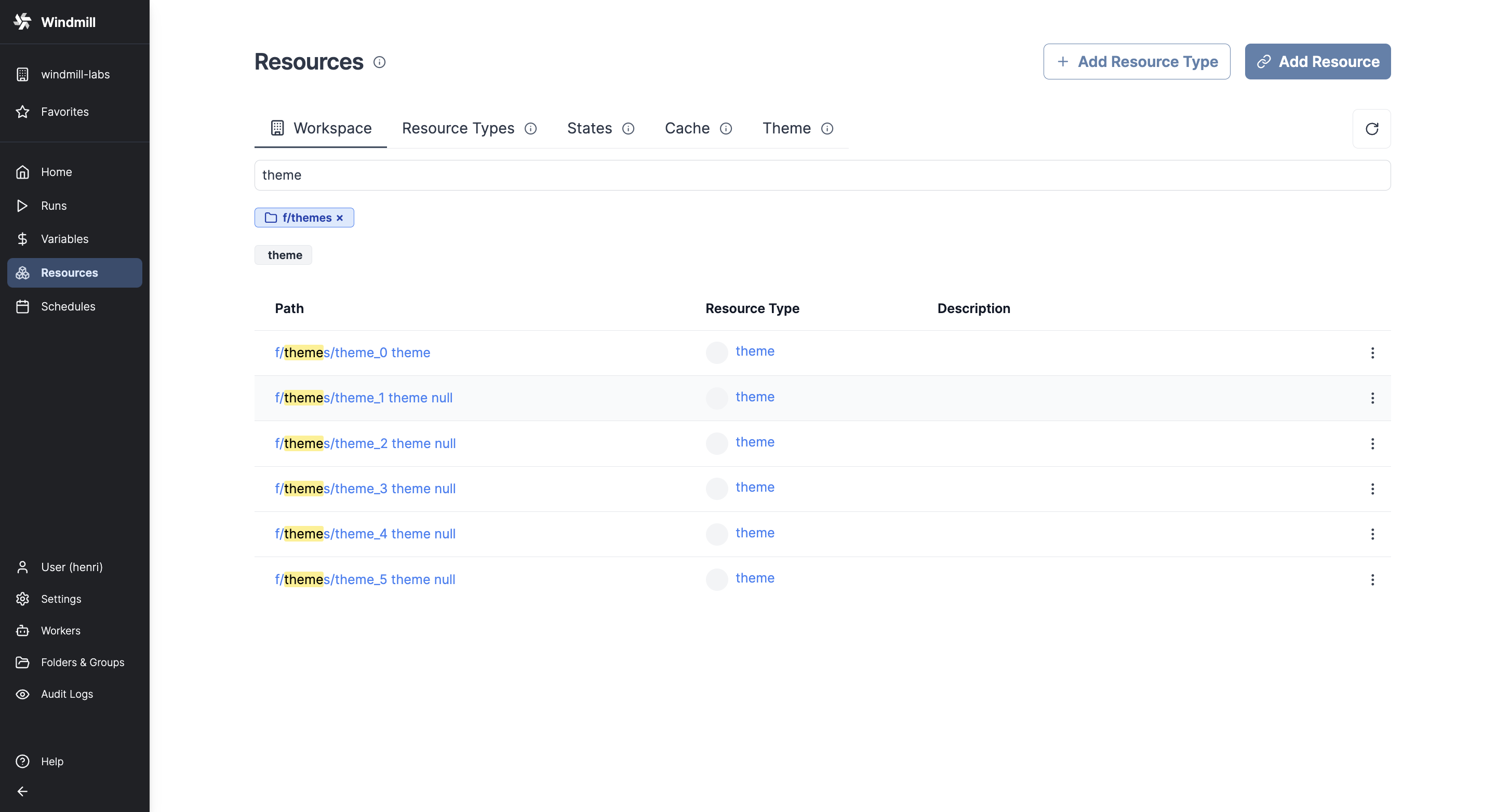 Saved themes Saved themes